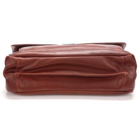 Serviette 2 soufflets Pablo cuir plongé