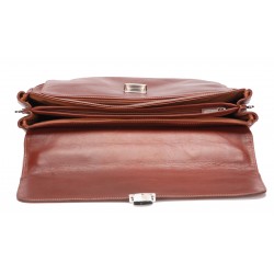 Serviette 2 soufflets Pablo cuir plongé