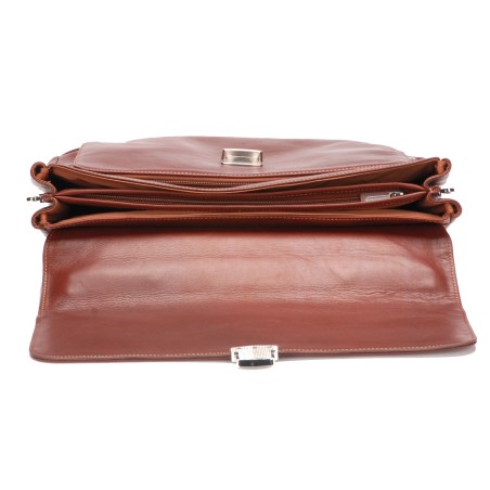 Serviette 2 soufflets Pablo cuir plongé
