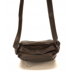 Sac travers Pablo en cuir plongé