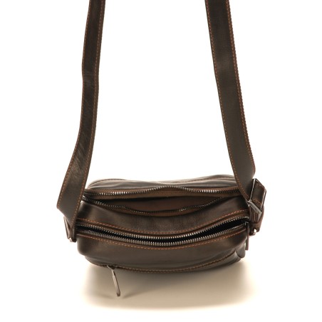 Sac travers Pablo en cuir plongé