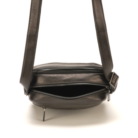Sac travers Pablo en cuir plongé