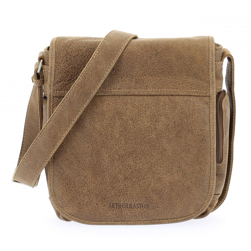 Sacoche travers Cristiano cuir destroy petit modèle