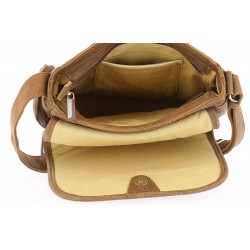 Sacoche travers Cristiano cuir destroy petit modèle