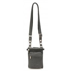 Pochette plate travers ou ceinture Cristiano cuir destroy