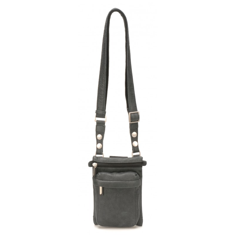 Pochette plate travers ou ceinture Cristiano cuir destroy Pochette plate travers ou ceinture Cristiano cuir destroy
