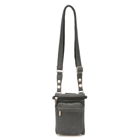 Pochette plate travers ou ceinture Cristiano cuir destroy