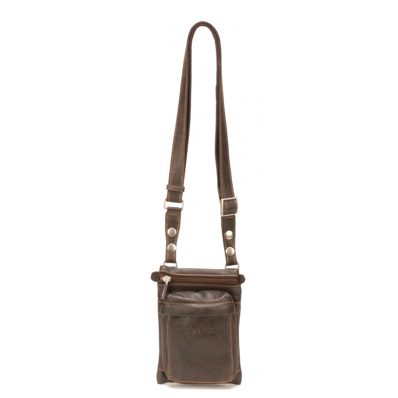 Pochette plate travers ou ceinture Cristiano cuir destroy Pochette plate travers ou ceinture Cristiano cuir destroy