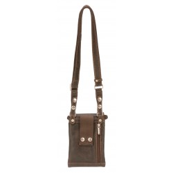 Pochette plate travers ou ceinture Cristiano cuir destroy