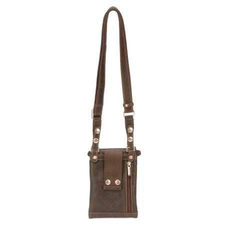 Pochette plate travers ou ceinture Cristiano cuir destroy