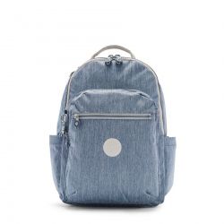 Sac à Dos Clas Seoul Blue Jeans en Toile - Kipling