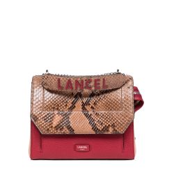 Sac Bandoulière Rabat M Ninon en Cuir Python Noir - Lancel