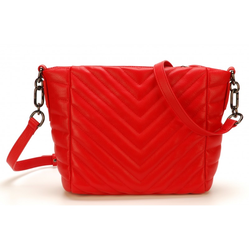 Sac bandoulière cuir matelassé Elia Sac bandoulière cuir matelassé Elia