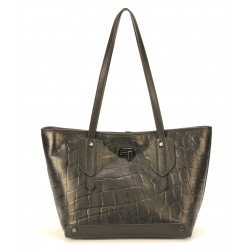 Sac shopping cuir façon croco Diane