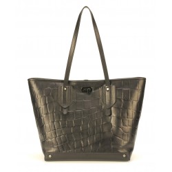 Sac shopping cuir façon croco Diane