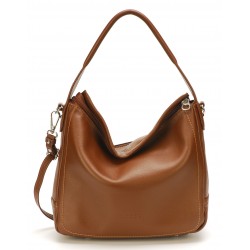 Sac épaule Viviane en Cuir - Mocca