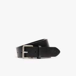 Ceinture Ajustable 110cm Noir en Cuir - Lacoste