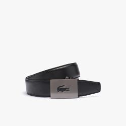 Ceinture Ajustable 130cm Noir en Cuir - Lacoste