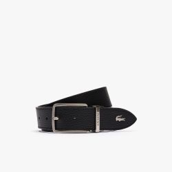 Ceinture Ajustable 110cm Noir en Cuir - Lacoste