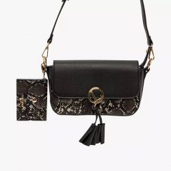 Sac Bandoulière M Ily Effet Python en Synthétique - Lollipops