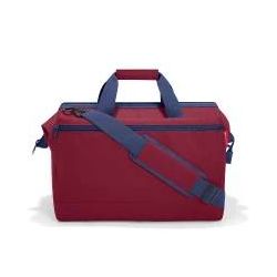 Sac de Voyage Allrounder L Pocket Glencheck Red en Toile - Reisenthel