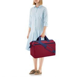 Sac de Voyage Allrounder L Pocket Glencheck Red en Toile - Reisenthel