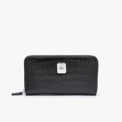 Portefeuille Amelia en Cuir Façon Croco - Lacoste