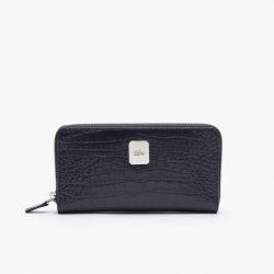 Portefeuille Amelia en Cuir Façon Croco - Lacoste