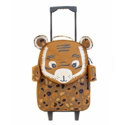 Valise Trolley Speculos le tigre en Toile - Les Déglingos
