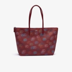 Sac Cabas L.12.12 en Toile Enduite à Motif Crocodiles - Lacoste