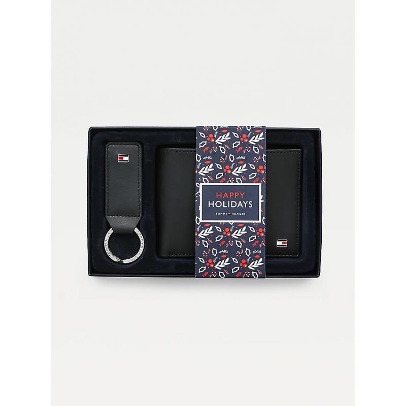 Coffret GP Eton Portefeuille + Porte-Clés en Cuir - Tommy Hilfiger