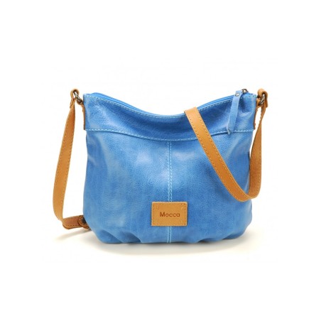 Sac Porté Travers Marie (Forme Haute) en Cuir - Mocca