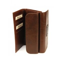 Portefeuille Dos à Dos Marie en Cuir - Mocca