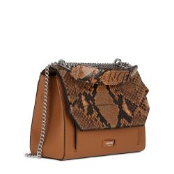 Sac Bandoulière Rabat M Ninon en Cuir Python Noir - Lancel