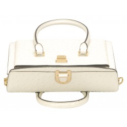 Sac à main Naomi cuir façon autruche
