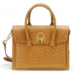 Sac à main Naomi cuir façon autruche