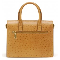 Sac à main Naomi cuir façon autruche