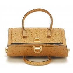 Sac à main Naomi cuir façon autruche