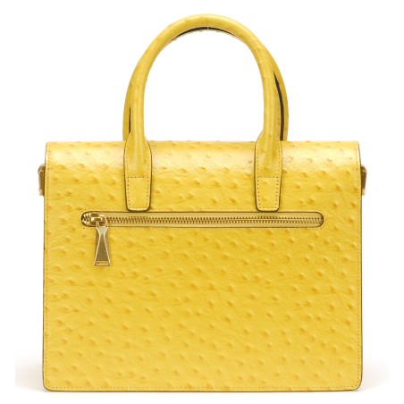 Sac à main Naomi cuir façon autruche