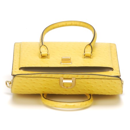 Sac à main Naomi cuir façon autruche