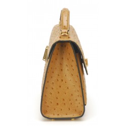 Sac à main Naomi cuir façon autruche