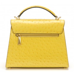 Sac à main Naomi cuir façon autruche