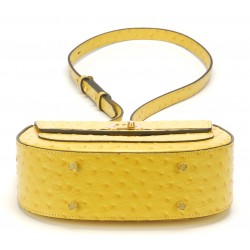 Sac bandoulière Naomi cuir façon autruche