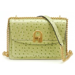 Sac bandoulière Naomi cuir façon autruche