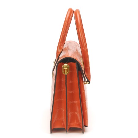 Sac à main Romy cuir façon croco