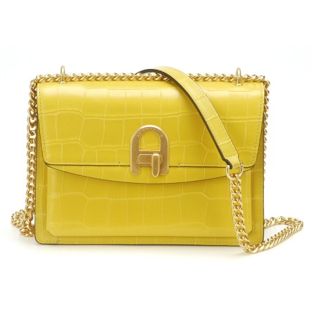 Sac bandoulière Romy cuir façon croco