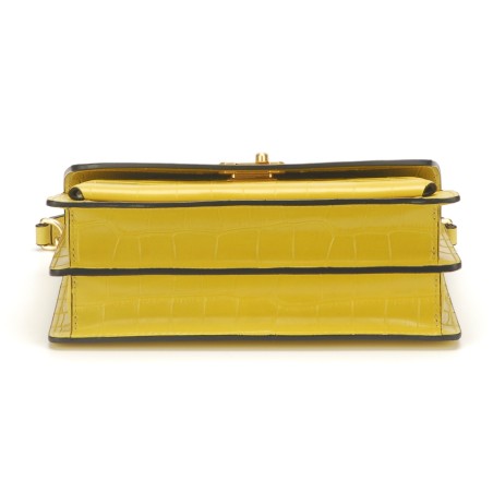 Sac bandoulière Romy cuir façon croco