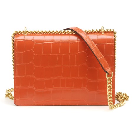 Sac bandoulière Romy cuir façon croco
