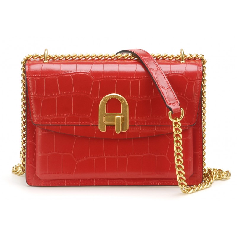 Sac bandoulière Romy cuir façon croco Sac bandoulière Romy cuir façon croco
