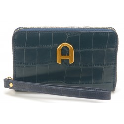 Porte monnaie Romy Cuir façon croco
